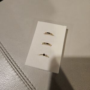 Minimal Gold Ring Set
